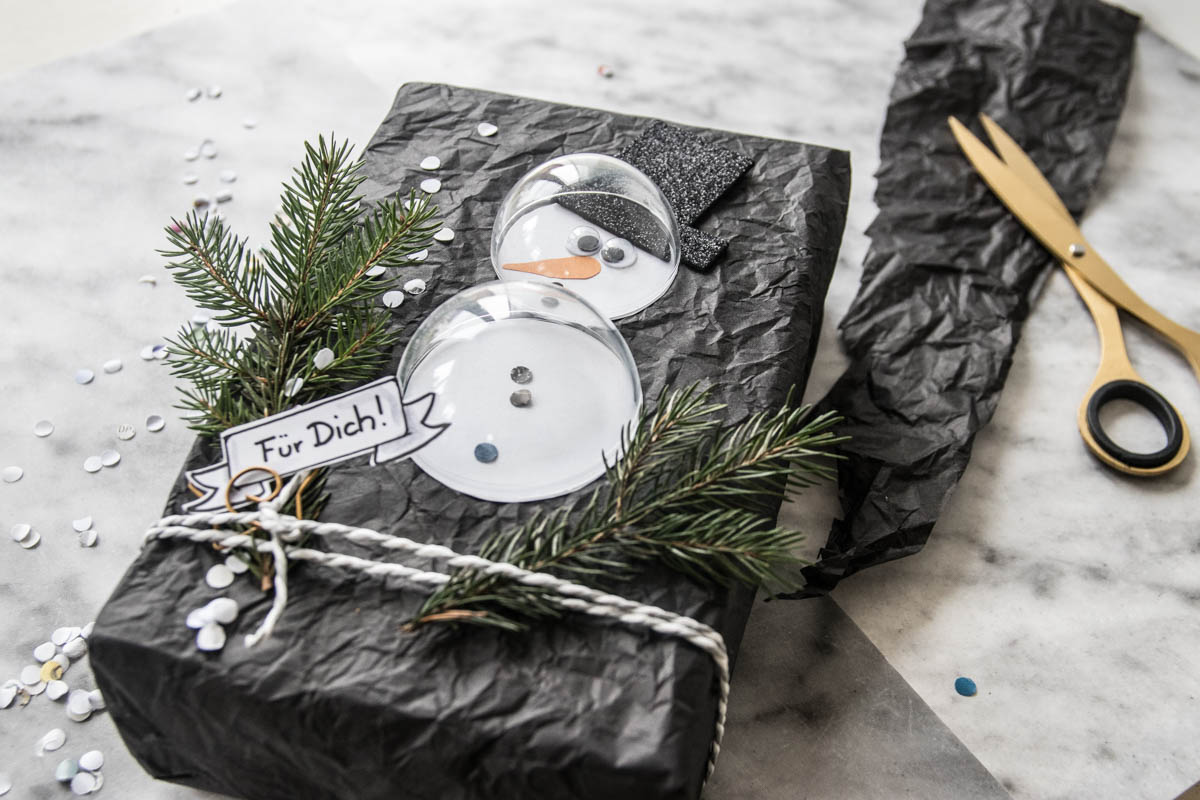 Schneemann Verpackung in 3D, gift wrapping, Geschenk originell einpacken, Geschenk einpacken, originell, DIY, Schneemann, Weihnachten, Advent